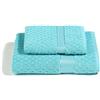 Caleffi - Set Asciugamani Bagno Viso e Bidet Morbida Spugna 100% Cotone Jacquard, 1 Asciugamano Viso 60x110 cm + 1 Asciugamano Bidet Ospite 40x60 cm Assorbenti Resistenti a Lavaggi Frequenti, Durevoli