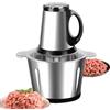 JIEBWCHA Tagliaverdure Elettrico | Robot da Cucina Multifunzione con Tritatutto per Carne e Frullatore - Affettatrice in Acciaio Inox con Design Compatto per Aglio, Frutta, Insalata e Cucina