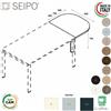 SEIPO DECK Terminale per scrivania profondità 600-700-800 gambe portante piano melaminico Seipo DTP.0010 11 15