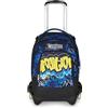 Seven Trolley Scuola Jack 3 Ruote Detach, Blu Giallo, Zaino Con Carrello Sganciabile Da 37 L, Tasca Borraccia, Zainetto Staccabile, Zaino scuola Elementare e Media, Zaino Bambino