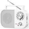 Padwa Lifestyle Radio Portatile AM, FM, SW, FM Radio Portatile con Alimentazione a Rete e a Batteria, Altoparlante Integrato e Jack per Cuffie per Uso Domestico/Esterno/Campeggio/Emergenza.（Bianco）