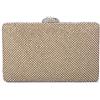 BAIGIO Pochette Donna Argento Strass Clutch Cerimonia Borsetta da Sera Elegante Borsa Con Catena per Matrimonio Party Sposa