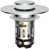 Hibbent Tappo Lavandino Bagno Universale e Filtro Rimovibile, Scarico Lavabo Bagno Universale Pop up Adatta per modelli da 25 a 46 mm, Filtro Scarico Lavabo Bagno Valvola Piletta Click Clack, Cromo
