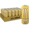 Monster Energy Ultra Gold Pineapple - 24 Lattine da 500 ml, Energy Drink Zero Zuccheri e Poche Calorie, Bevanda Energetica dal Gusto di Ananas Dorato Maturo