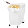 VEVOR Contenitore Conservazione del Riso Cibo per Animali Domestici 25L 3 Pezzi, Set di Contenitore per Ingredienti da Cucina, Contenitore per Cereali Farina con Ruote 3 Misurini Coperchio Ermetico
