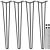 VEVOR piedi per tavolo da Scrivania 3 Aste per Impieghi Gravosi Ferro Set di 4 Kit Gambe da Tavolo a Forcina per Scrivania Adatte per Tavolini Divani