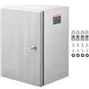 VEVOR Scatola di giunzione per montaggio a parete IP66 con custodia elettrica in acciaio inossidabile 40x30x15 cm
