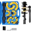 VEVOR Kit Compressore a Molla Ammortizzatore per Auto Capacità max. 4,5 Tonnellate in Acciaio 45#, Kit di Compressore a Molla 3 Pezzi Valigetta Portatile Rimozione Molle di Sospensione per Auto SUV