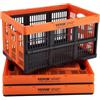 VEVOR Contenitore Pieghevole Portaoggetti in Plastica Scatola di Stoccaggio 3 Pz Portabile Campeggio Viaggio Auto, Contenitore Pieghevole Capacità 45L con Maniglie Uso Esterno Interno Nero Arancione