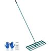 VEVOR Rastrello Livellatore per Prato 914x254 mm Livellatore Manico in Acciaio Piastra di Base da 1981 mm, Rastrello Livellatore per Prato in Lega di Alluminio per Prato Giardino Campo da Golf Erba