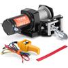 VEVOR Verricello Elettrico, Capacità di Tiro della Linea di 907 kg Verricello ATV/UTV 12 V CC Φ0,4 x 1188,7 cm 7 Fili in Acciaio Rullo Passacavo Telecomando Cablato, per Traino UTV ATV Fuoristrada