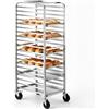 VEVOR Portateglie per panini, Scaffale per panetteria commerciale a 20 livelli con ruote con freno, Carrello in alluminio, Rastrelliera rapida per cucina domestica, 66x51,8x177,8 cm