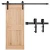 VEVOR Kit Ferramenta per Porta Scorrevole da Fienile 1524 mm, Capacità 150 kg, Compatibile con Larghezza max. 762 mm e Spessore da 34,9 a 44,45 mm, Binario Resistente e Rullo a Forma J, Nero