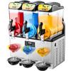 VEVOR Macchina per Bevande Ghiacciate Commerciale, Macchina per Granita Slushy a Triplo Serbatoio 15 Litri x 3 per Frullati in Acciaio Inox da Ristoranti, Bar, Caffetterie