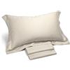 Caleffi - Completo Letto Matrimoniale in Raso Composto da Lenzuola Matrimoniali Cotone 100% 240x285 + 1 Lenzuolo con Angoli Matrimoniale Coprimaterasso Sotto 180x200 + 2 Federe Cuscino Letto 50x80
