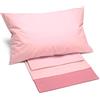 Caleffi 73125 Cotone Bikolor Copriletto Lenzuola per Matrimoniale Letto, Corallo
