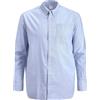 JACK & JONES Jjeoxford Shirt L/S S21 PS Noos Camicia, Navy Blazer/Fit: Plus Size, 5XL Uomo