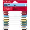 Herlitz 8767501 Fermafogli in PP 3,4 x 15 cm, 10 pezzi, colori assortiti, multicolori 10 pezzi Bunt