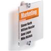 Durable arga fuori porta Crystal Sign in acrilico, accessori ufficio, targa plexiglass personalizzata, fissaggio con viti, 148x148 mm, trasparente, 482219