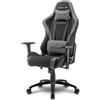 SHARKOON SKILLER SGS2 SEDIA GAMING IN TESSUTO, BRACCIOLI E SCHIENALE REGOLABILI, TELAIO ACCIAIO, DOPPIO CUSCINO SUPPORTO CERVICALE E LOMBARE, BLACK/GREY