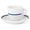 Royal Norfolk Set 6 Tazzine da Caffè in Porcellana Bianca, Decoro Blu, Con Piattino, cc65