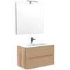Decor Bagno Mobile bagno canaletto rovere, 80 cm