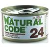 Natural Code per Gatto da 85g Gusto 24 - Tonno Manzo e Verdure