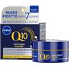 NIVEA Q10 Anti-Rughe Power Crema Viso Notte Extra Rigenerante 50 ml, Crema viso antirughe e idratante, Crema viso Acido Ialuronico, Coenzima Q10 e Creatina per un doppio booster di collagene