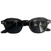 VINTANGE SUNGLASSES OCCHIALI DA SOLE TIPO MOSCOT JHONNY DEPP OVALI BOMBATI LUCIDO POV UV 400 (NERO)