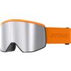 ATOMIC Four Pro HD Maschera da sci/snowboard con colori a contrasto, lenti a specchio, montatura Live Fit, per chi indossa gli occhiali, arancione (Orange)