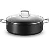 Le Creuset Sauté in alluminio antiaderente con coperchio vetro, diameter 30 cm, Nero, 51113300010500