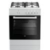 Beko PRONTA CONSEGNA - SPEDIZIONE IMMEDIATA Cucina Libera Installazione 4 Fuochi Forno Gas 64lt 60x60 Bianca Beko FSG62000DW