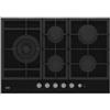 Beko PRONTA CONSEGNA - SPEDIZIONE IMMEDIATA Beko HILL 75235 S Piano Cottura da Incasso 75 cm 5 Fuochi Gas High Efficiency Vetro Nero Griglie in ghisa