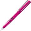 Lamy safari pink - Stilografica con impugnatura ergonomica e pennino in acciaio lucido misura EF - ideale per la scrittura e la calligrafia - cartuccia T 10 blue inclusa - destrimani
