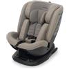 Foppapedretti Seggiolino Auto Clock I-Size, Seduta Girevole a 360°, per bambini da 40 a 150 cm di altezza, 0-12 anni, conforme ECE R129, Fissaggio Dualfix (Isofix e non), Safe Body Protection, Desert