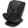 Foppapedretti Seggiolino Auto Clock I-Size, Seduta Girevole a 360°, per bambini da 40 a 150 cm di altezza, 0-12 anni, conforme ECE R129, Fissaggio Dualfix (Isofix e non), Safe Body Protection, Nero