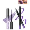 Lestpola Mascara e Eyeliner Glitter Viola, Mascara Colore Diamante Glitter Volume e Lunghezza, Liquido Matita Occhi Metallo Lucido, Lunga Durata Waterproof, Anti-sbavatura, Trucco Regalo per Donna