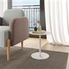 DEGHI Tavolino rotondo 40 cm in metallo beige - Epius