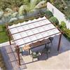 DEGHI Gazebo da esterno 3x4 m in alluminio effetto corten e telo bianco - Norris