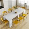 DEGHI Tavolo consolle allungabile 54-239x90 cm bianco - Yona