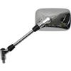BCR COMPONENTS BCR Specchio sinistro moto. Specchietto motocicletta compatibile con SUZUKI AN250/400 BURGMAN 250/400cc. Specchietto retrovisore moto. Specchietto moto nero. Accessori scooter e moto.