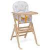 Foppapedretti Seggiolone IlSediolone, Made in Italy, per bambini, Chiudibile con Struttura in Legno Massiccio Posizionabile a 2 Altezze, Savanzalino Ribaltabile, Schienale Regolabile, Naturale