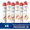 Dove Deodorante Spray Advanced Care Go Fresh Pesca, con Formula Idratante e Delicata sulla Pelle, Senza Alcol, Pelle Asciutta Fino a 72 Ore, Deodorante Uomo e Donna, 6 Pezzi da 150ml