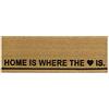 Relaxdays Zerbino Ingresso Casa, 40x120 cm, Tappetino Home IS Where The Heart IS, Fibra Cocco, Indoor & Outdoor,Naturale