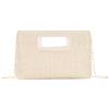 BWBIKE Borsa a Mano da Donna in Rafia - Elegante Pochette in Paglia con Catena, Borsa da Sera Estiva da Spiaggia, Borsa a Busta Boho per Viaggi e Feste,Beige