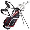 Wilson Set, Amazon Exclusive, Completo per Principianti, 10 Mazze da Golf più Lunghe (1 Pollice in più) con Sacca, Uomini (Mano Destra) Stretch XL, Nero/Grigio/Rosso, WGG157549