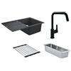 Grohe Set lavello in granito Grohe K400 31639AP0, rubinetto da cucina Grohe Start 304702430, 40853SD0, 40854SD0