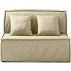 EVERGREENWEB MATERASSI & BEDS EVERGREENWEB Divano Letto 2 Posti con Materasso Piazza e Mezzo 120x190 Ortopedico, Prontoletto RICHIUDIBILE con Rivestimento SFODERABILE Lavabile, Coppia Cuscini SUPERSOFT Abbinati color Beige, ELLEN