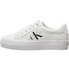 Calvin Klein Jeans Sneakers Vulcanizzate Donna Vulc Flatform Laceup Low Lth Zeppa, Nero (Black), 40 EU