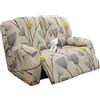 Jaotto Copridivano Relax 2 Posti Reclinabile, Fodere Copripoltrona 1 Posto Relax Universale con Tasche, 6-Pezzi Copridivano Fantasia Lavabile, Coperture per Divano da Massaggio,Foglie Beige